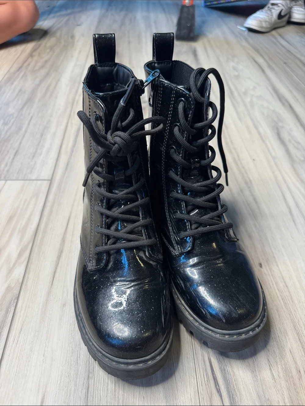 Sparkley combat boots